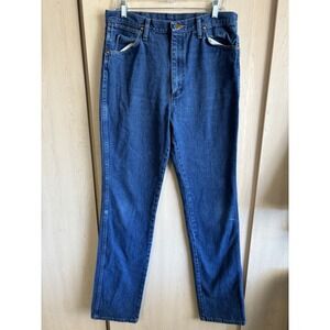 Wrangler Jeans Mens 34x38 Blue Cowboy Cut Slim Fit 936 PWD Rodeo Rancher Western